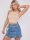 Double Belted Denim Skirt