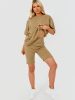 MELANGE KNIT OVERSIZED T-SHIRT & SHORTS CO-ORD