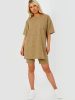 MELANGE KNIT OVERSIZED T-SHIRT & SHORTS CO-ORD