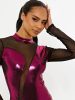 METALLIC MESH INSERT BODYSUIT